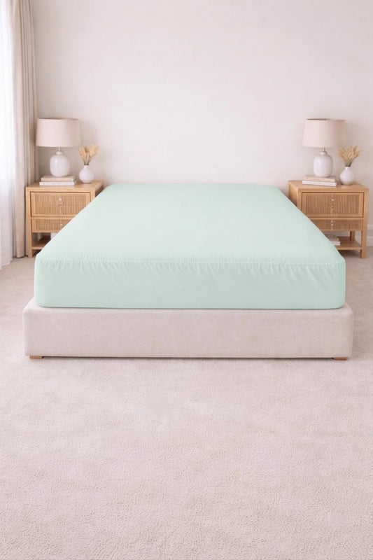 Poly Cotton Fitted Sheet - Green