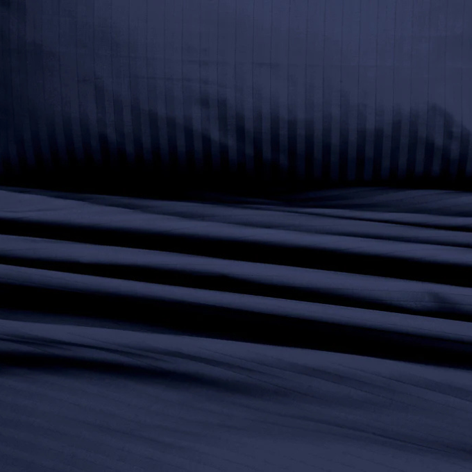 Relax Collection Microfibre Duvet Cover Set With Pillow Cases - Navy Blue