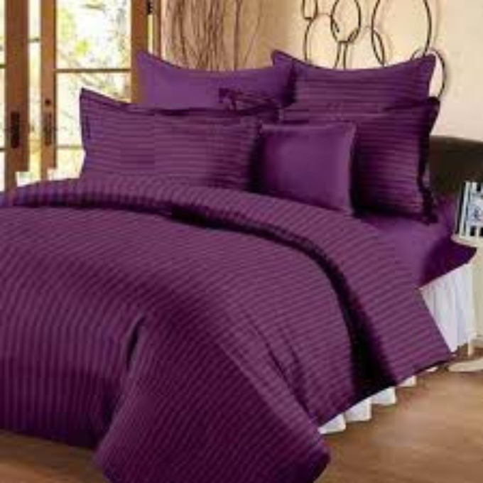 Microfibre Stripe Duvet Cover Set With Pillow Cases