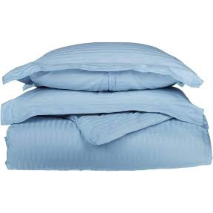 Relax Collection Microfibre Duvet Cover set with pillow cases - Blue