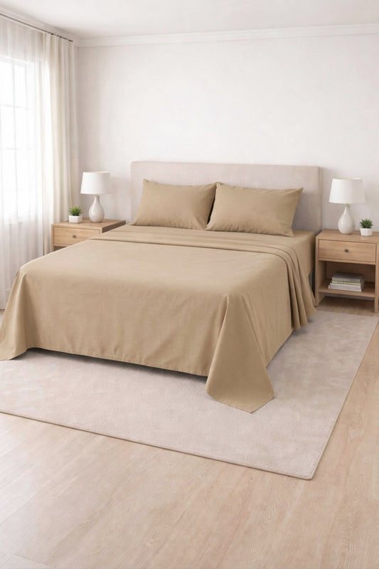 Poly Cotton Flat Sheet-Stone