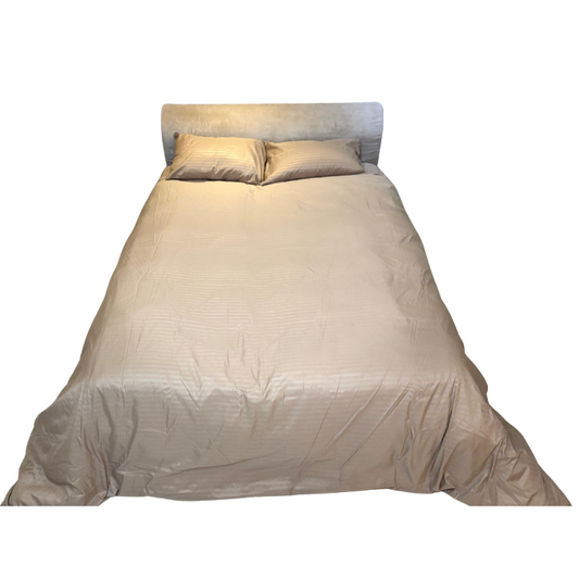 Relax Collection Microfibre Duvet Cover Set With Pillow Cases - Stone