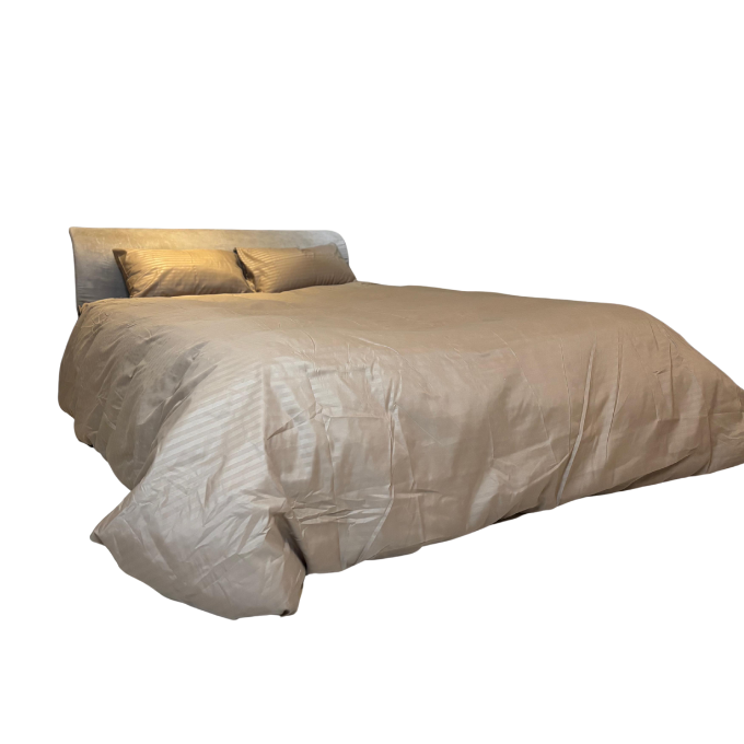 Relax Collection Microfibre Duvet Cover Set With Pillow Cases - Stone