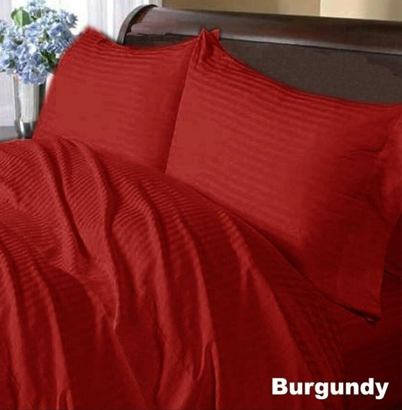 Relax Collection Microfibre Duvet Cover Set With Pillow Cases - Burgundy