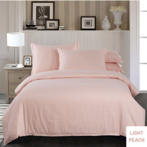 Relax Collection Microfibre Duvet Cover Set With Pillow Cases - Light peach