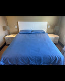 Microfibre Embossed Duvet Cover Set-Blue