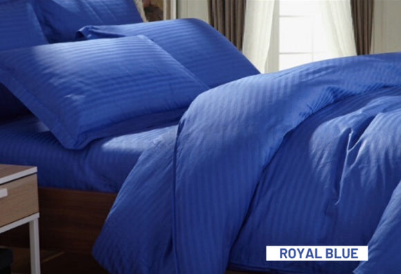 Relax Collection Microfibre Duvet Cover Set With Pillow Cases - Royal Blue