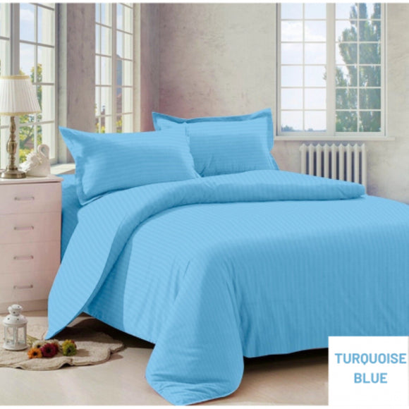 Relax Collection Microfibre Duvet Cover Set With Pillow Cases - Turquoise
