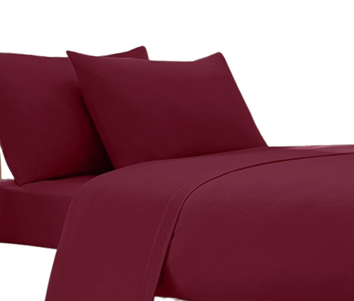 Poly Cotton Fitted Sheet - Maroon