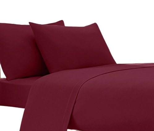 Poly Cotton Duvet Cover-Maroon