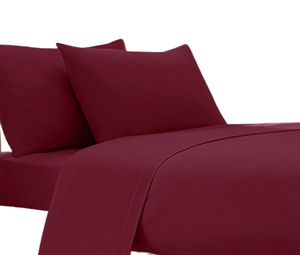 Poly Cotton Flat Sheet-Maroon