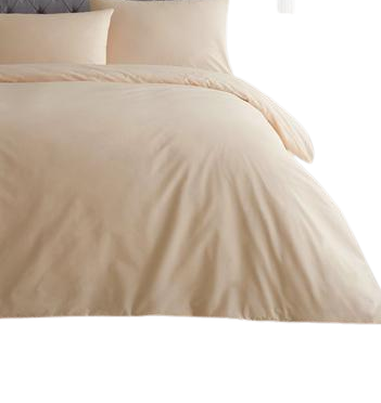 Poly Cotton Duvet Cover-Cream