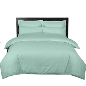 100 % Cotton Percale 200 Thread Count Duvet cover set with pillow-cases Duck Egg