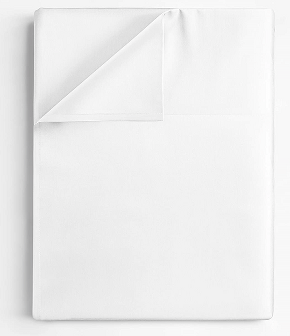 100% Cotton T-200 Flat Sheet White