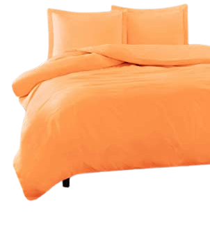 Poly Cotton Duvet Cover-Orange
