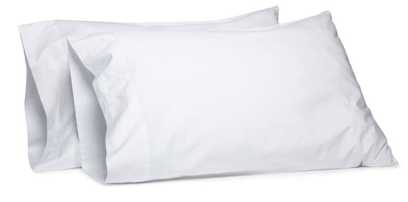 100% Cotton 300 Thread Count Pillow Case Set Of 2 - White