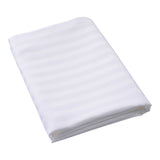 Set of 2 Satin Striped Microfibre Pillow case - White